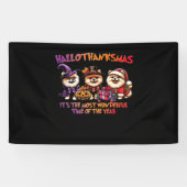 Pommeren Halloween Thanksgiving Christmas Classi Spandoek (Horizontaal)