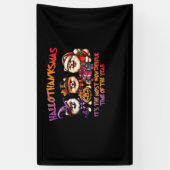 Pommeren Halloween Thanksgiving Christmas Classi Spandoek (Verticaal)