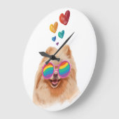Pommeren Hond met hartenValentijnsdag Grote Klok (Hoek)