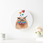 Pommeren Hond met hartenValentijnsdag Grote Klok (Huis)