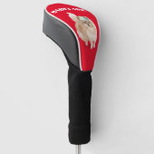 Pommeren Hondenliefhebber rood persoonlijk Golfheadcover (Schuin)