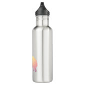 Pommeren Hondenras Geo Silhouette Pastel Waterfles (Rechts)