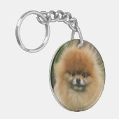 Pommeren Hoofdfoto's met camera's Sleutelhanger (Voorkant Links)