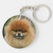 Pommeren Hoofdfoto's met camera's Sleutelhanger (Achterkant)