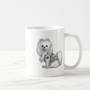 Pommeren Ik hou van Tattoo Dog Shirt Funny Mothe Koffiemok