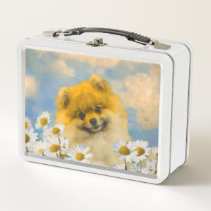 Pommeren in Daisies schilderen - Oorspronkelijke h