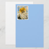 Pommeren in Daisies schilderen - Oorspronkelijke h Briefpapier (Voorkant / Achterkant)