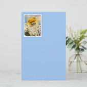 Pommeren in Daisies schilderen - Oorspronkelijke h Briefpapier (Staand voorkant)