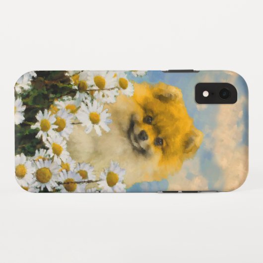 Pommeren in Daisies schilderen - Oorspronkelijke h Case-Mate iPhone Case (Achterkant (horizontaal))