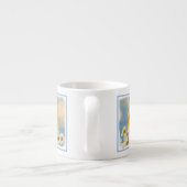 Pommeren in Daisies schilderen - Oorspronkelijke h Espresso Kop (Achterkant)