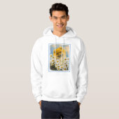 Pommeren in Daisies schilderen - Oorspronkelijke h Hoodie (Voorkant volledig)