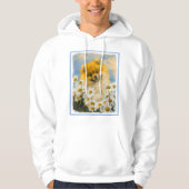 Pommeren in Daisies schilderen - Oorspronkelijke h Hoodie (Voorkant)