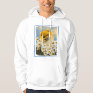 Pommeren in Daisies schilderen - Oorspronkelijke h Hoodie