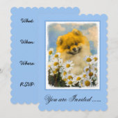 Pommeren in Daisies schilderen - Oorspronkelijke h Kaart (Voorkant / Achterkant)