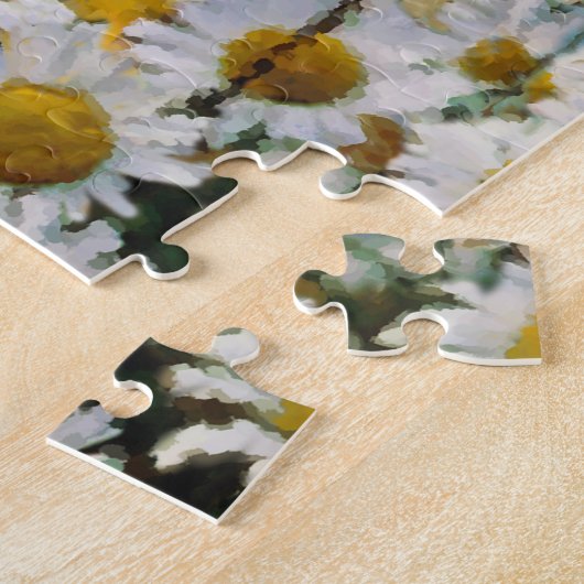 Pommeren in Daisies schilderen - Oorspronkelijke h Legpuzzel (Zijkant)