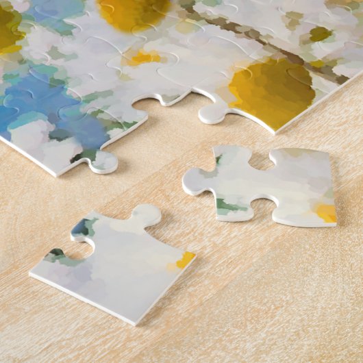 Pommeren in Daisies schilderen - Oorspronkelijke h Legpuzzel (Zijkant)