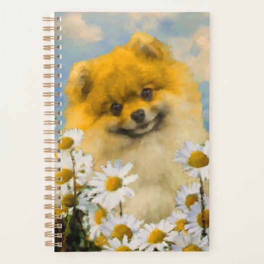 Pommeren in Daisies schilderen - Oorspronkelijke h Planner (Voorkant)