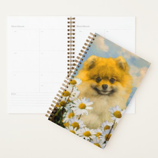 Pommeren in Daisies schilderen - Oorspronkelijke h Planner (Display)