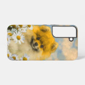 Pommeren in Daisies schilderen - Oorspronkelijke h Samsung Galaxy Hoesje (Achterkant horizontaal)