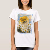 Pommeren in Daisies schilderen - Oorspronkelijke h T-shirt (Voorkant)