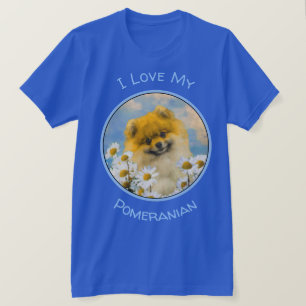 Pommeren in Daisies schilderen - Oorspronkelijke h T-shirt