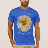 Pommeren in Daisies schilderen - Oorspronkelijke h T-shirt (Voorkant)