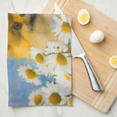 Pommeren in Daisies schilderen - Oorspronkelijke h Theedoek (Quarter Fold)