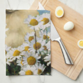 Pommeren in Daisies schilderen - Oorspronkelijke h Theedoek (Quarter Fold)