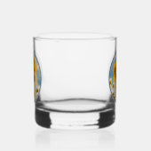 Pommeren in Daisies schilderen - Oorspronkelijke h Whisky Glas (Links)