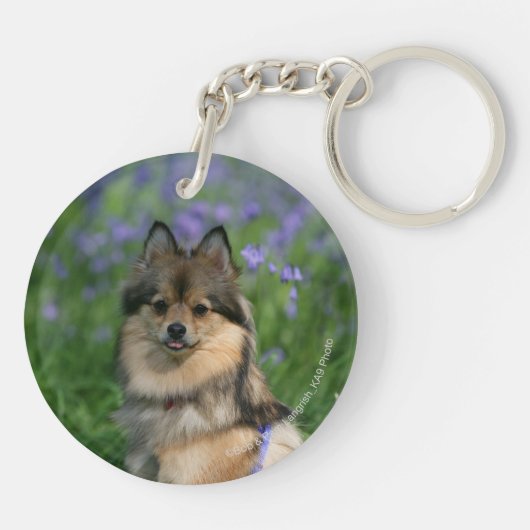 Pommeren in de Gras Sleutelhanger (Achterkant)