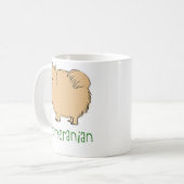 Pommeren in een gebreide Sweater | Funny Dog Koffiemok (Voorkant links)