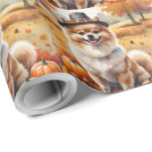 Pommeren in het najaar laat Thanksgiving kunst ach Cadeaupapier (Rol Hoek)