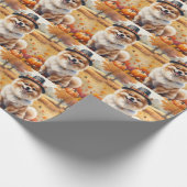 Pommeren in het najaar laat Thanksgiving kunst ach Cadeaupapier (Hoek)