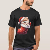 Pommeren in Sock-kerstkerstkerstkerstkerstkerstker T-shirt (Voorkant)