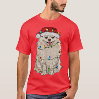 Pommeren Kerstboom Licht Pajama Hondenliefhebber X T-shirt