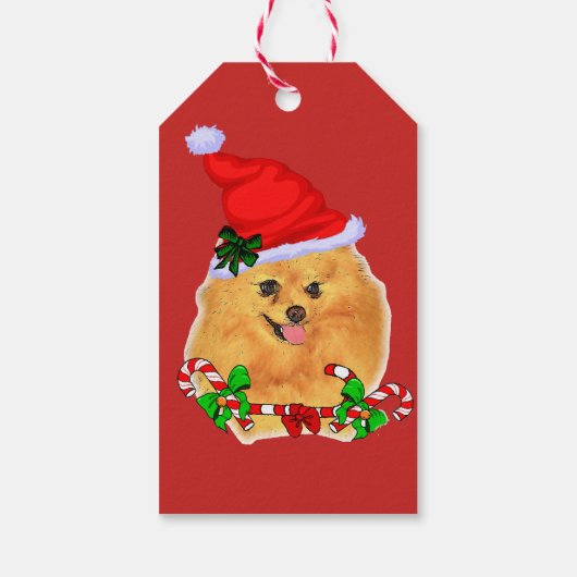 Pommeren kerstcadeaus cadeaulabel (Achterkant)