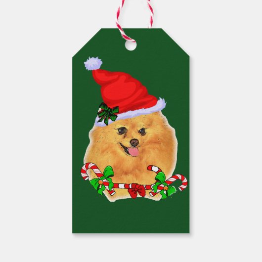 Pommeren kerstcadeaus cadeaulabel (Achterkant)