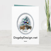 Pommeren kerstcadeaus feestdagen kaart (Achterkant)