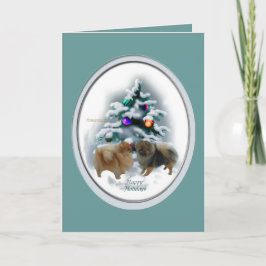 Pommeren kerstcadeaus feestdagen kaart