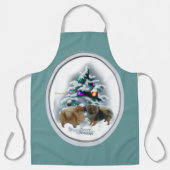 Pommeren kerstcadeaus schort (Voorkant)