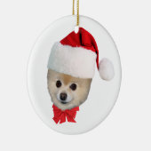 Pommeren kerstversiering van Dog Keramisch Ornament (Rechts)