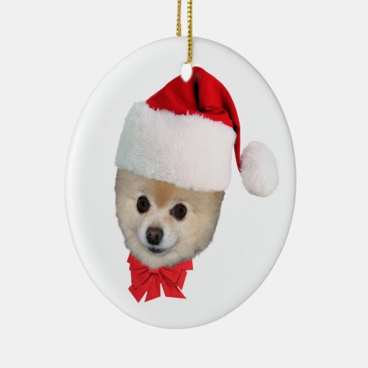 Pommeren kerstversiering van Dog Keramisch Ornament (Rechts)