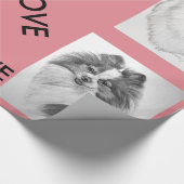 Pommeren Love wrapping paper original artwork Cadeaupapier (Hoek)