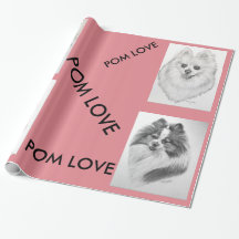 Pommeren Love wrapping paper original artwork