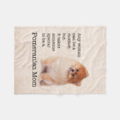 Pommeren Mam Fleece Blanket (Voorkant (Horizontaal))