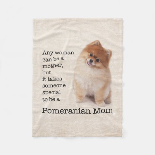 Pommeren Mam Fleece Blanket (Voorkant)