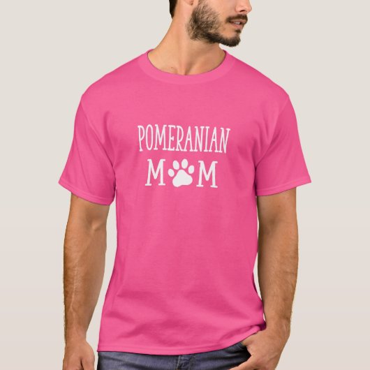 Pommeren Mam Zwergspitz Dog Dwarf Spitz Pets Fu T-shirt (Voorkant)