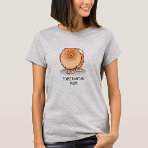 Pommeren mama Pom Mam (oranje rood) Cute Dog Mam T-shirt