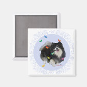 Pommeren met Butterflies Magneet (Voorkant / Achterkant)