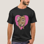 Pommeren met harten Valentijn Honden Valentijn S T-shirt (Voorkant)